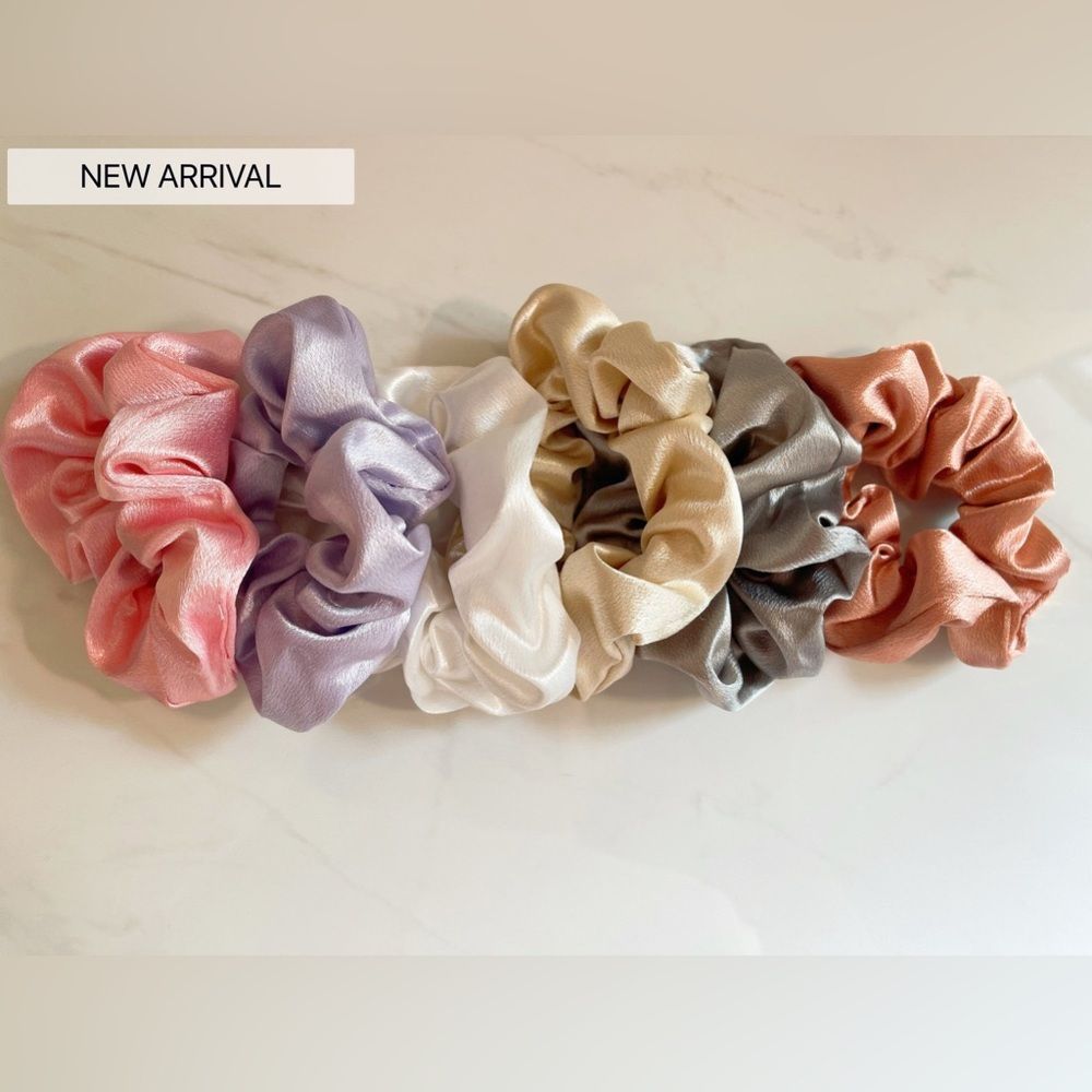 ROSIE Silk Scrunchies in Classic Light Bundle - 6 pc set